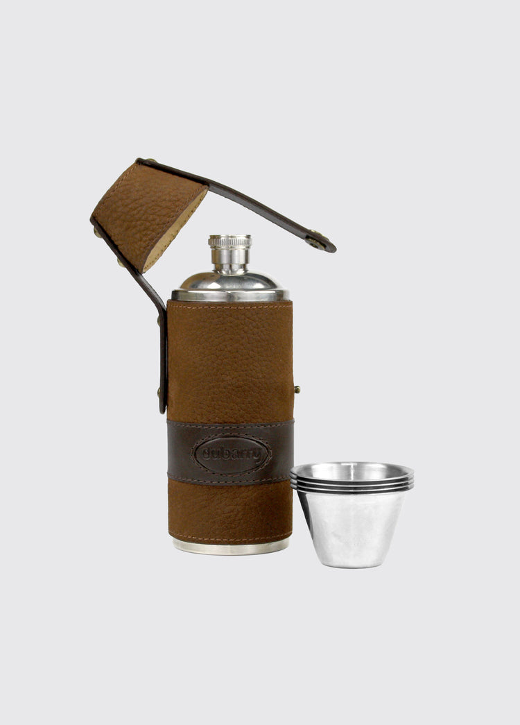 Jersey Hunter Flask in Dubarry Leather - Walnut