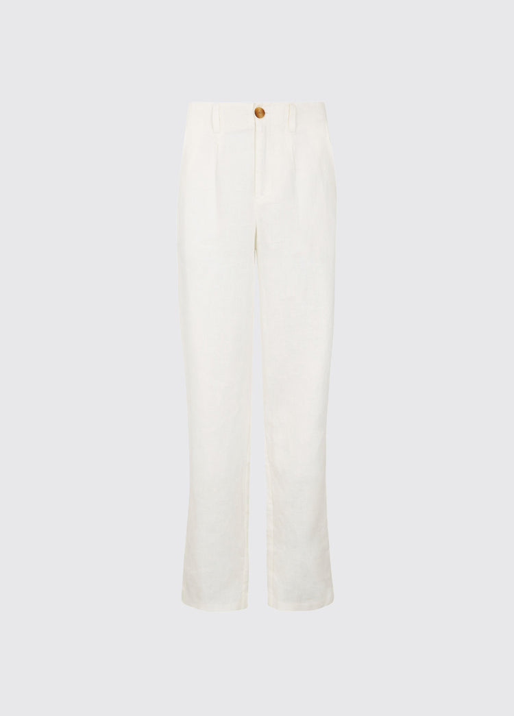 Kelby Women’s Linen Trousers - White