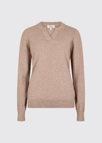 Kiltartan Women’s textured knitted sweatshirt - Taupe