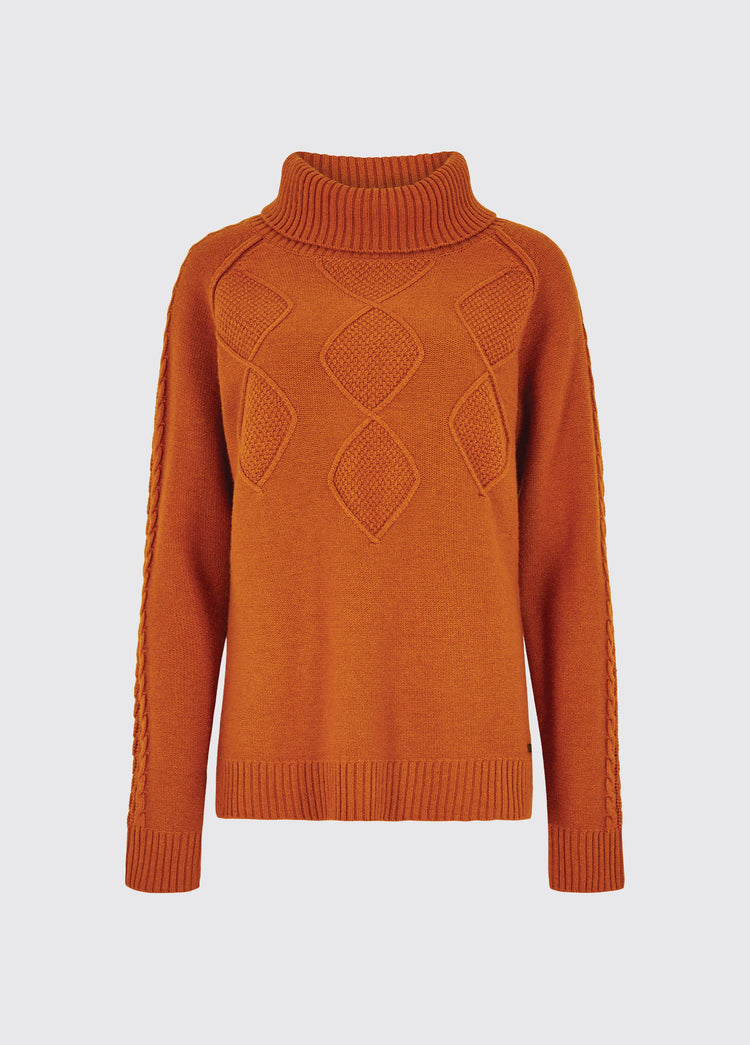 Belleek Chunky Roll Neck Sweater - Cayenne