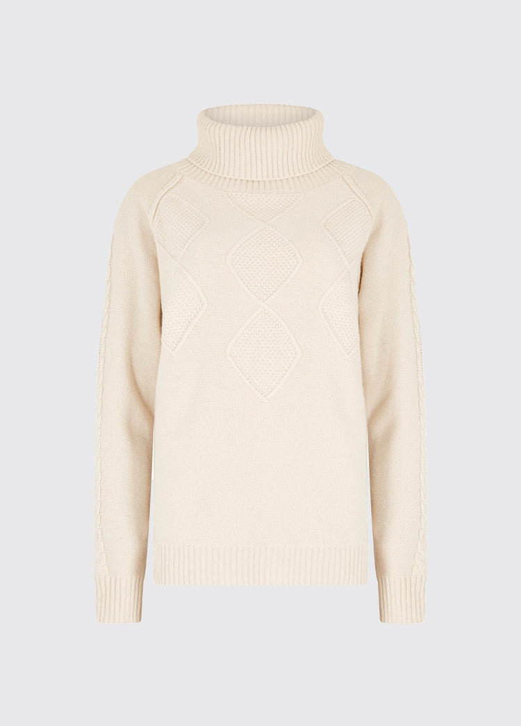 Belleek Chunky Roll Neck Sweater - Chalk