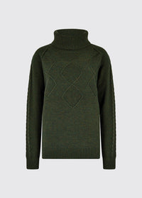 Belleek Chunky Roll Neck Sweater - Olive