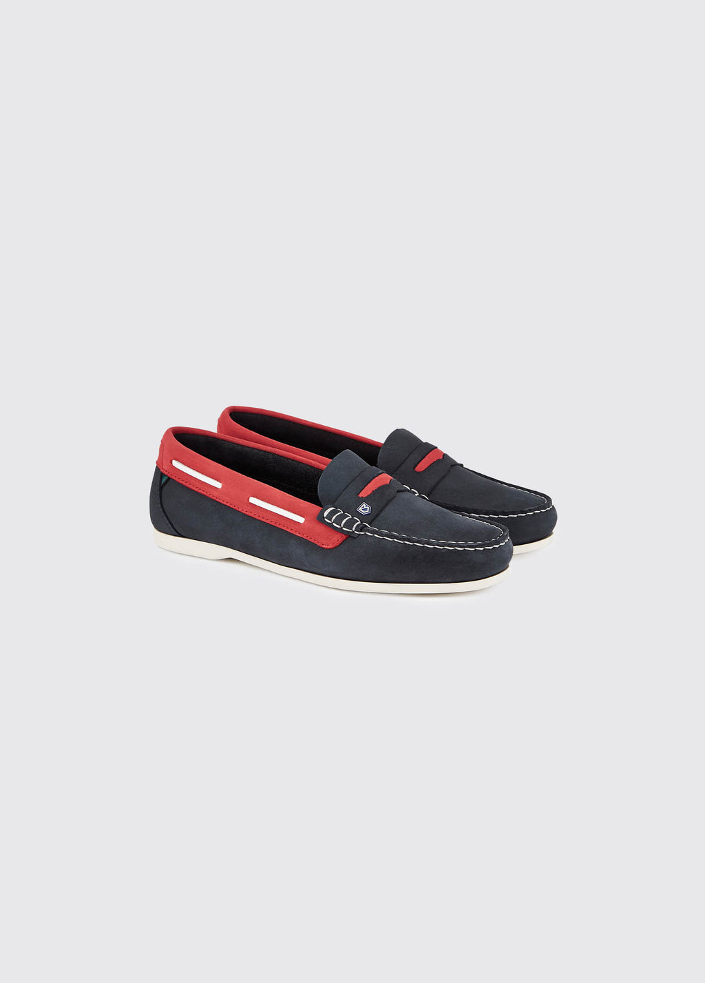 Belize Deck Shoe Denim Red