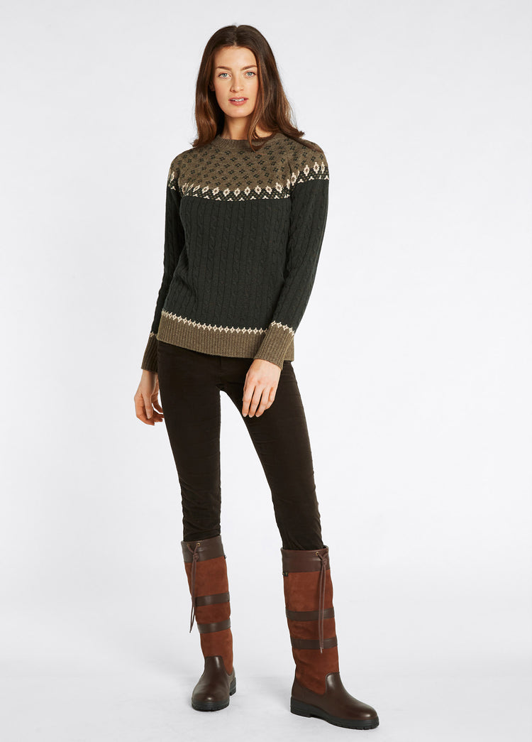 Thornfield Women’s Fair Isle knit - Olive