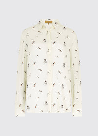 Daphne Hound Print Shirt - Cream