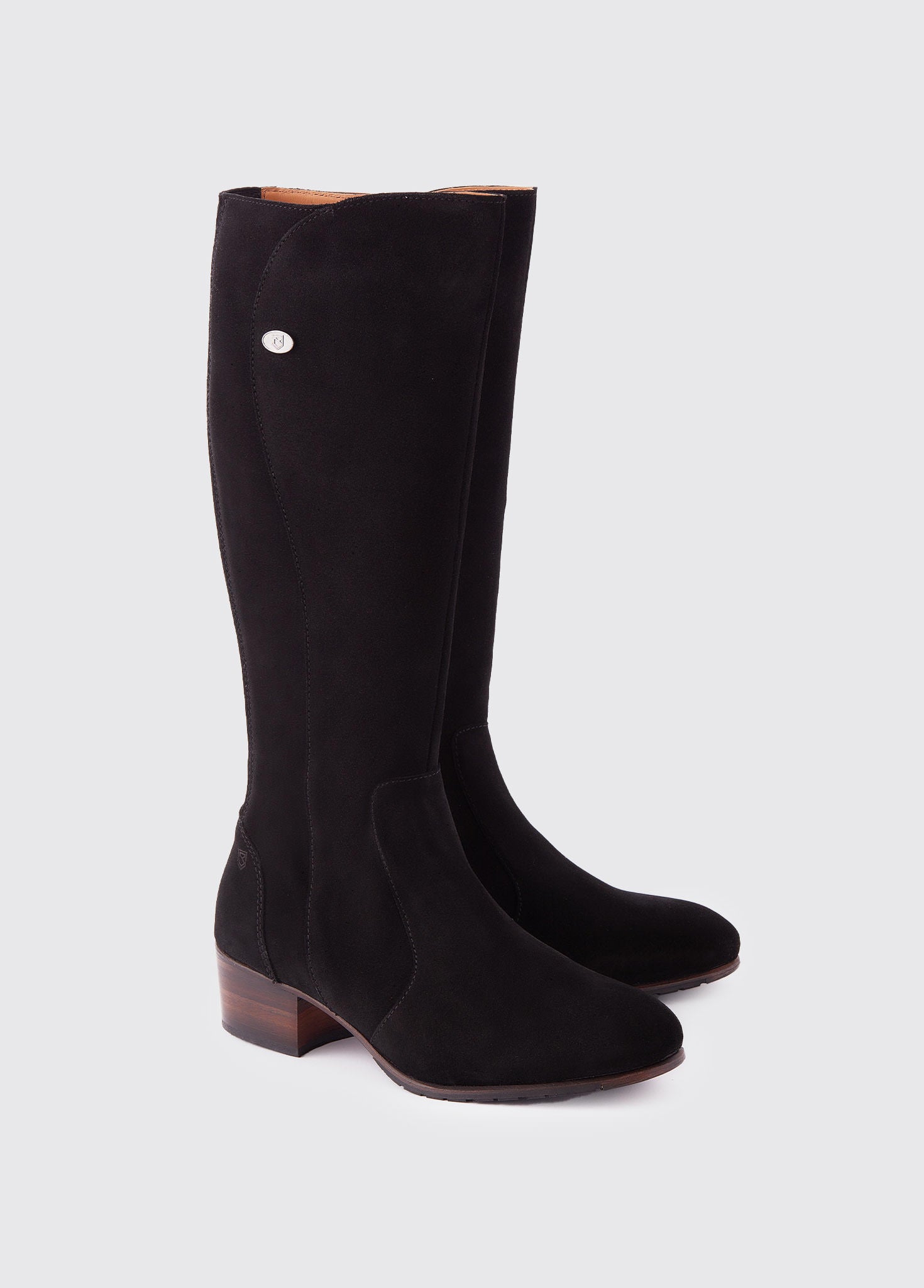 Downpatrick Knee High Boot Black Suede