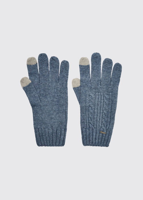 Tory Ladies Knitted Gloves - Slate Blue