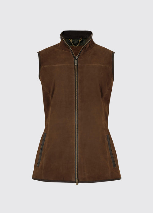 Kingston Leather Gilet - Walnut