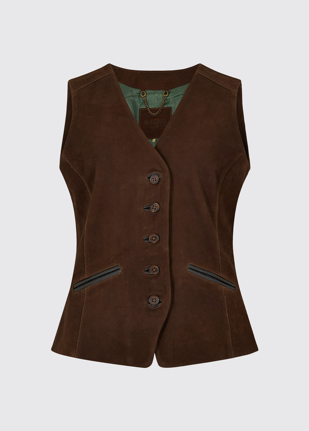 Greville Ladies Tailored Waistcoat Walnut