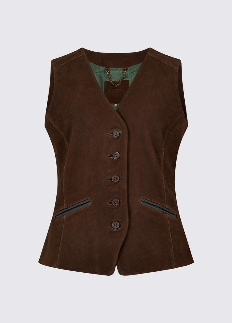 Greville Ladies Tailored Waistcoat - Walnut