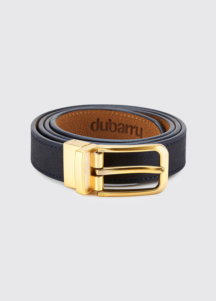 Foynes Ladies Leather Belt  - Navy/Tan