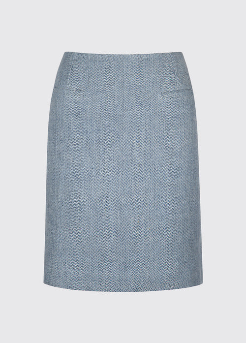 Sunflower Linen Ladies Skirt - Blue