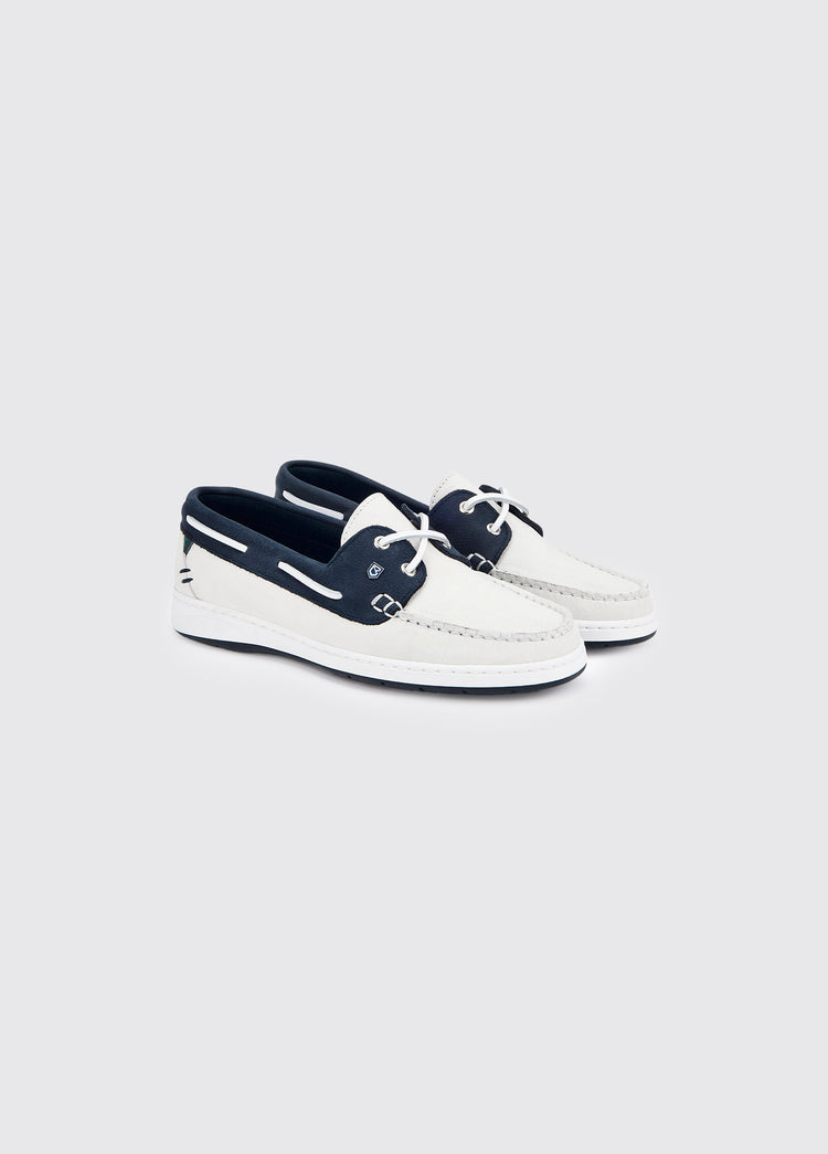 Marbella Deck Shoe - White/Navy