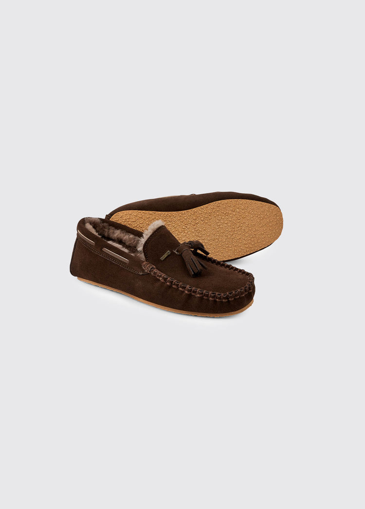 Rosslare Moccasin Slipper - Cigar