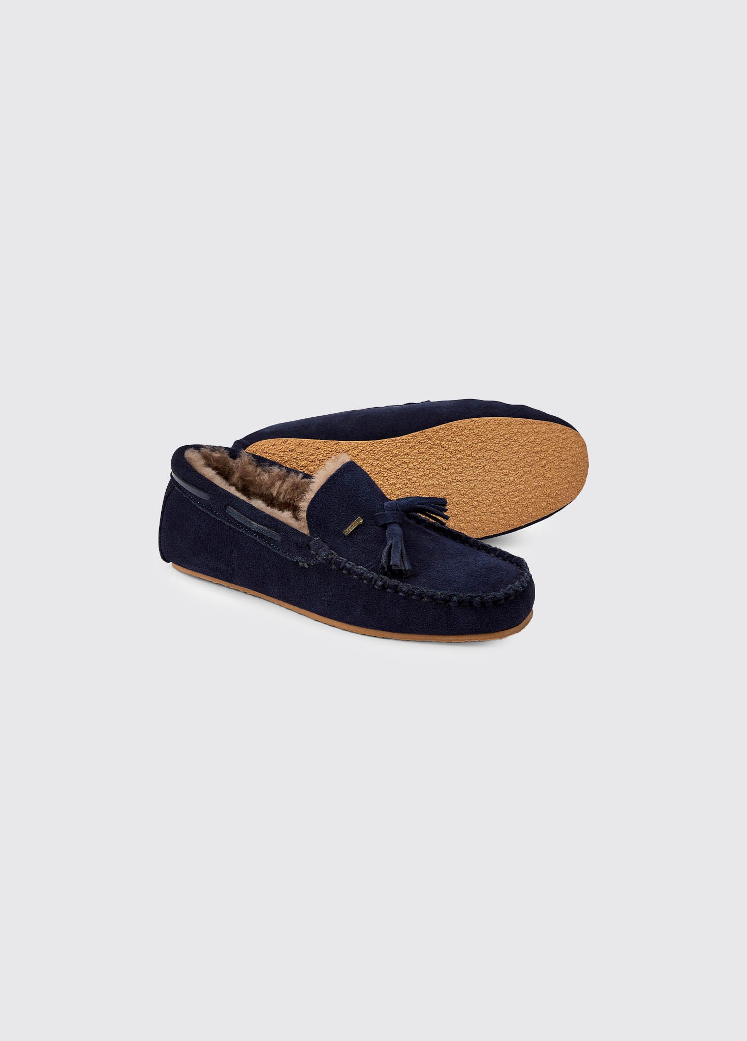 Ladies navy moccasin shoes online