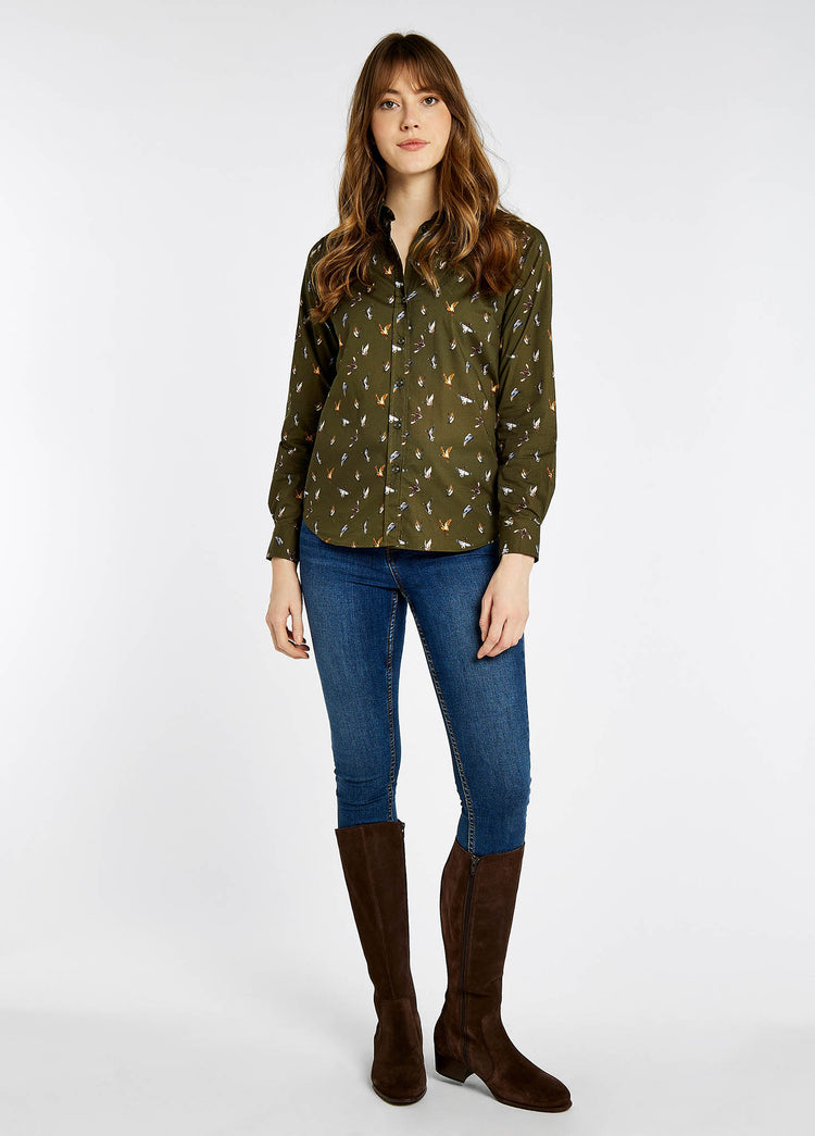 Jasmine Printed Shirt - Olive