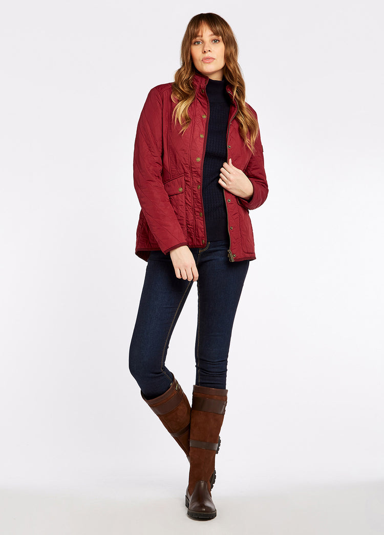 Bettystown Quilted Coat - Ruby