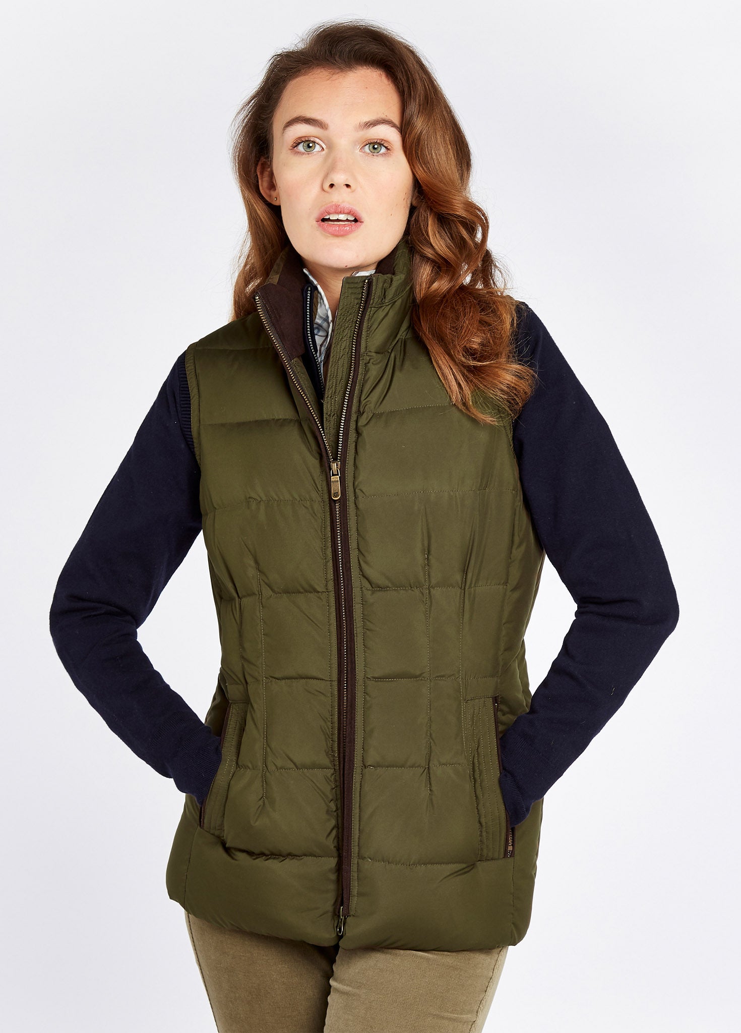 Spiddal Quilted Gilet Olive