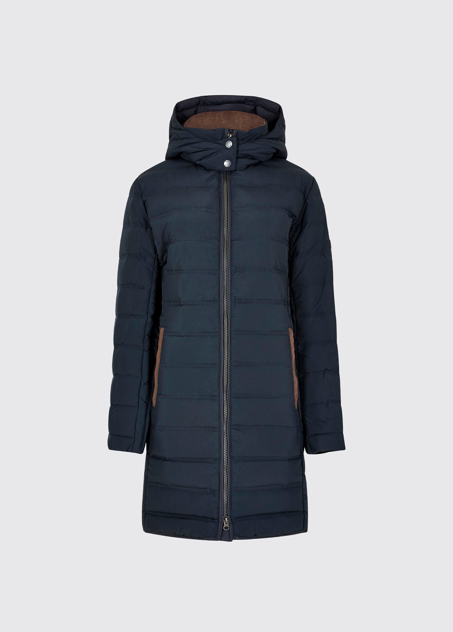Ladies Jacket Navy Quilted Coat Quilted Down Coat With Hood In