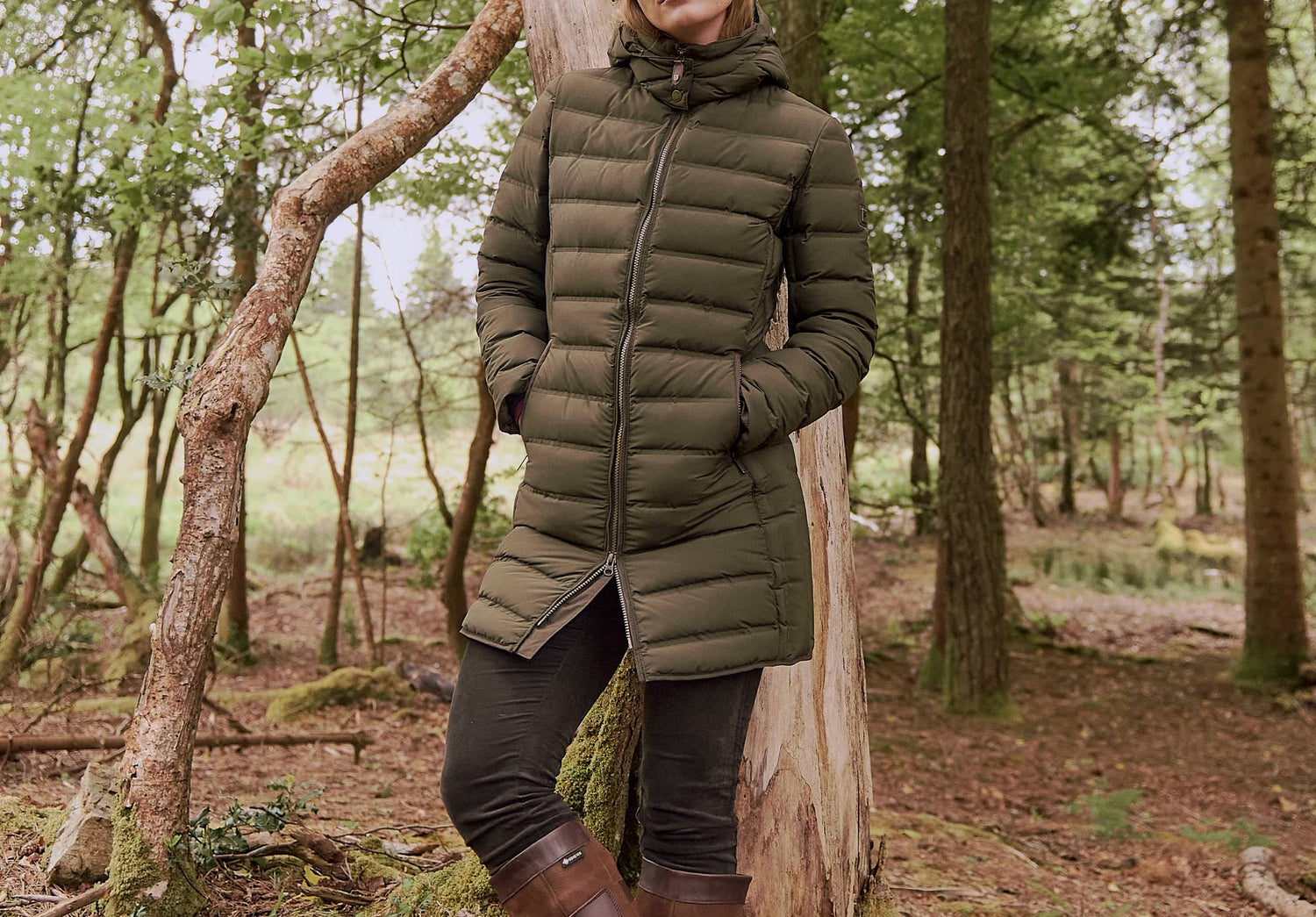 Ballybrophy Quilted Jacket Olive1
