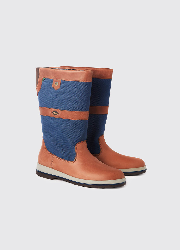 Shamrock Ladies Sailing Boot - Navy/Brown