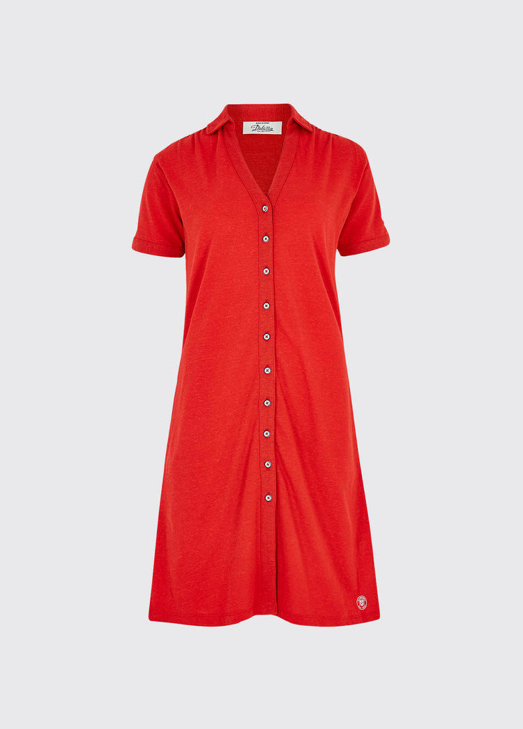 Druid Shirt Dress - Cardinal