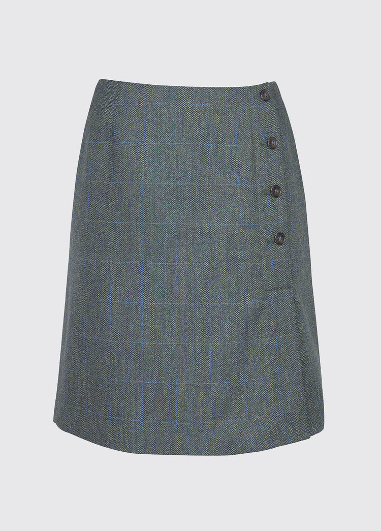 Marjoram Slim Tweed Skirt - Mist