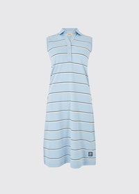 Wilford Striped Polo Dress - Light Sky