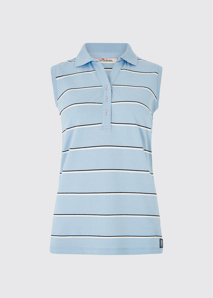 Gracehill Striped Polo - Light Sky