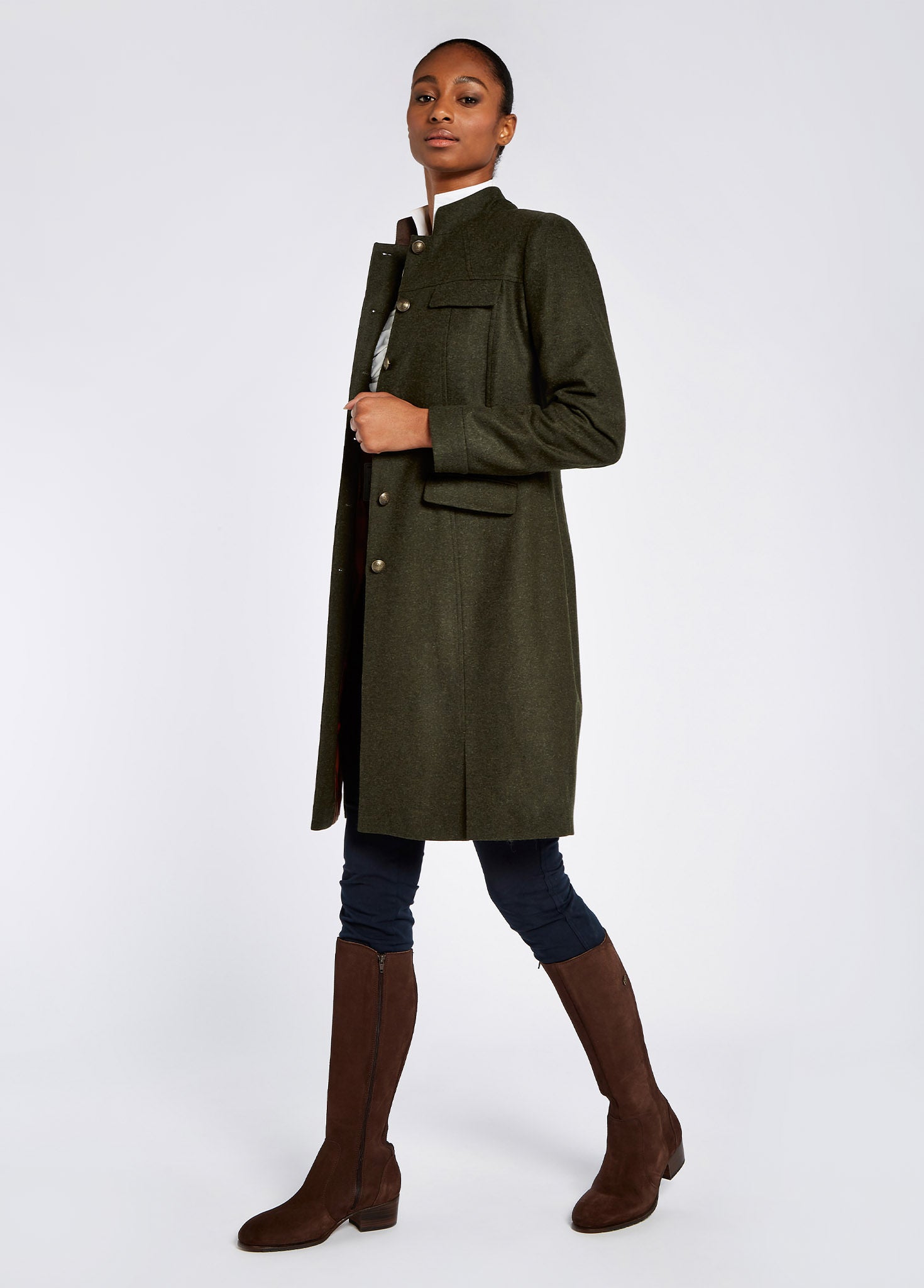 Coolepark Tweed Coat Loden