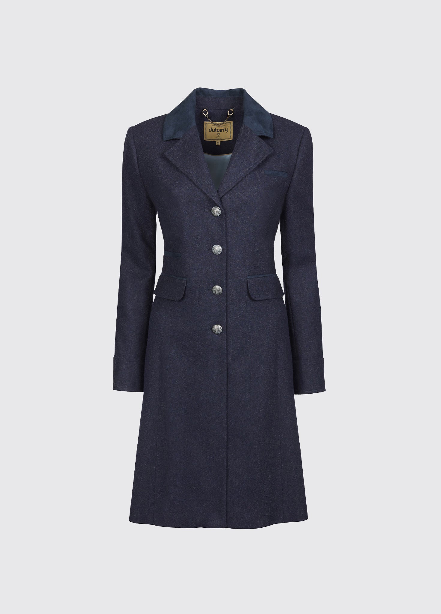 Wool Coat Navy Tailored Coat Womens Tailored Wool Coat