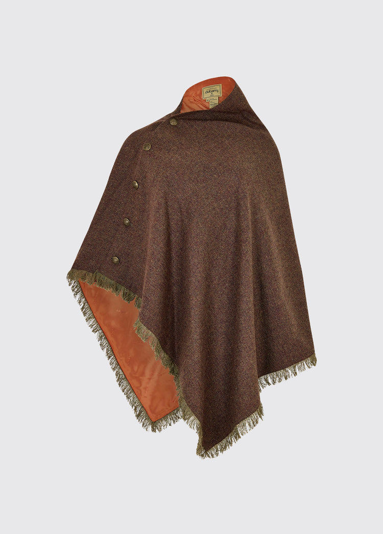 Hazelwood Tweed Poncho - Oakwood