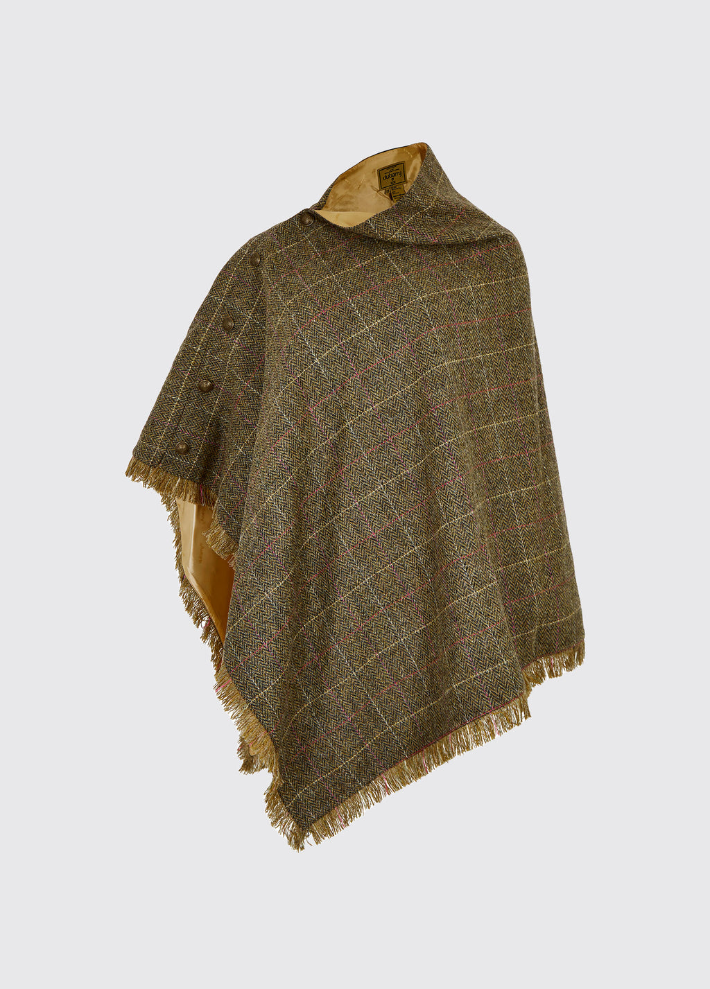 Hazelwood Tweed Poncho Thistle