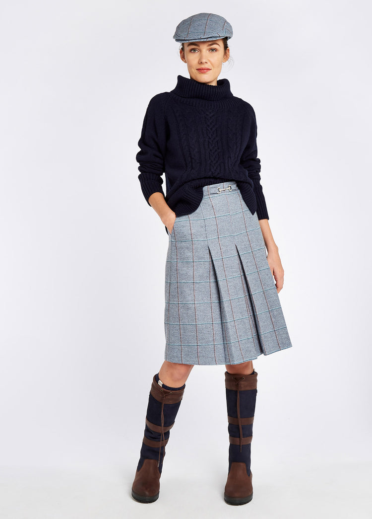 Spruce Tweed Skirt - Blue Heather - Size EU 36