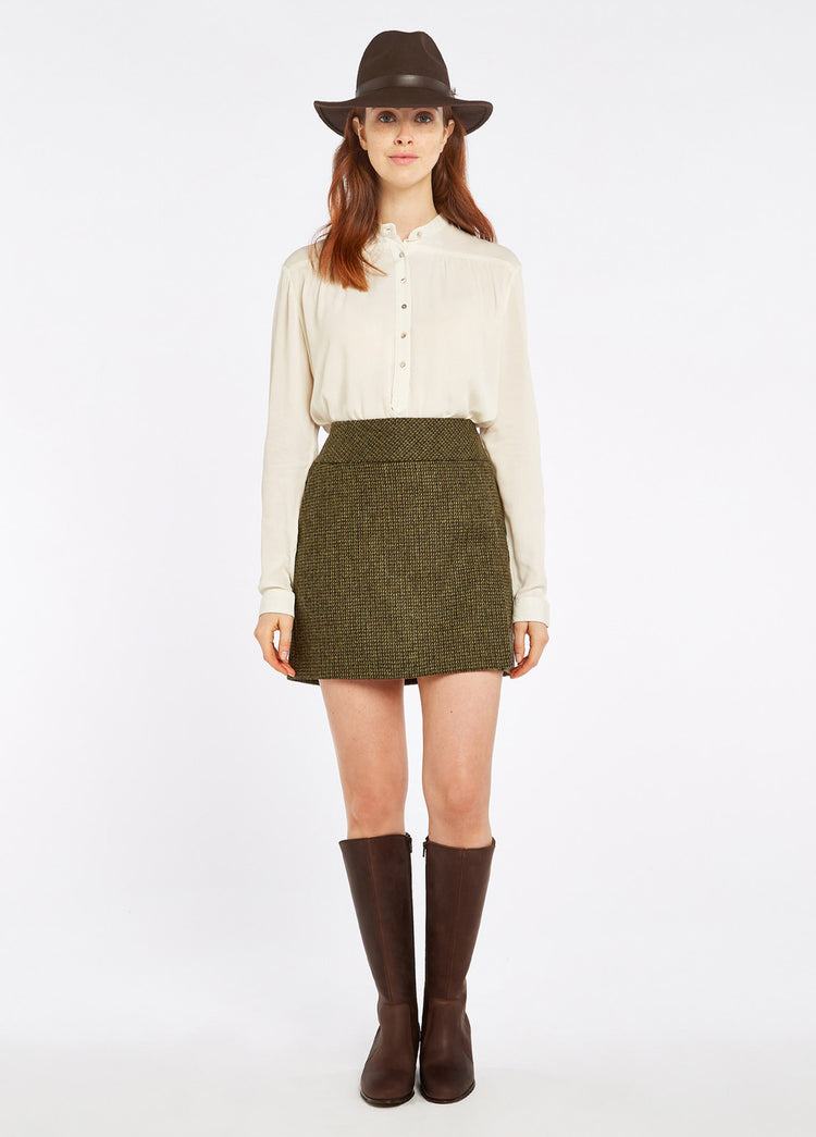 Bellflower Tweed Skirt - Heath