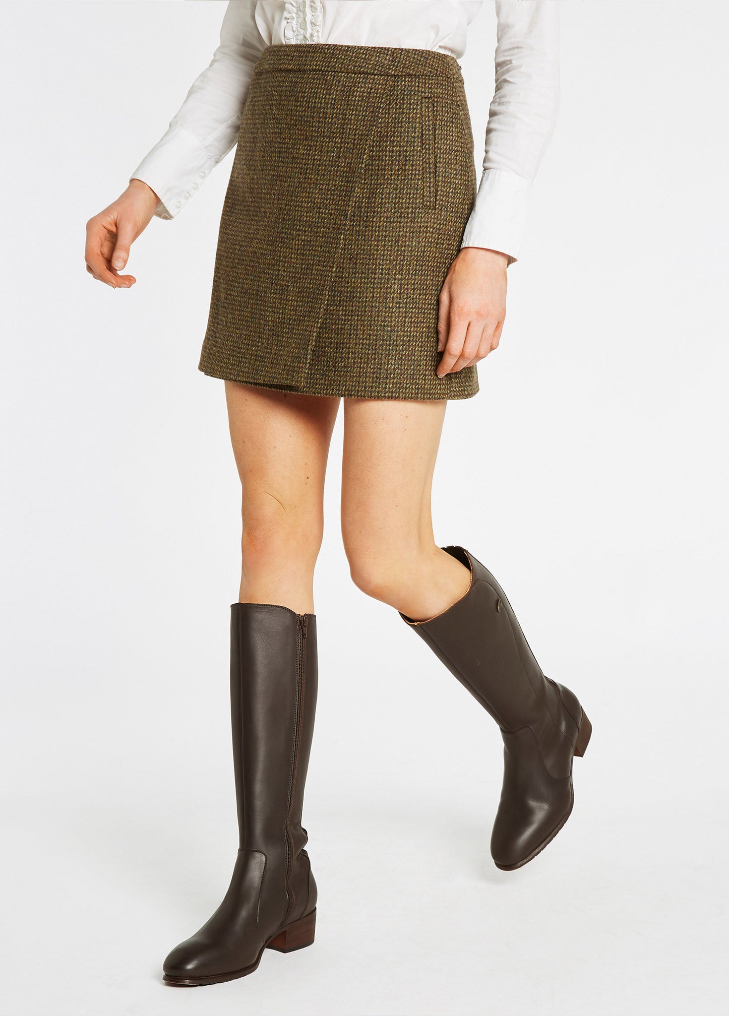Buckthorn Tweed Skirt Heath