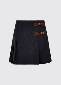 Blossom Tweed Skirt - Navy