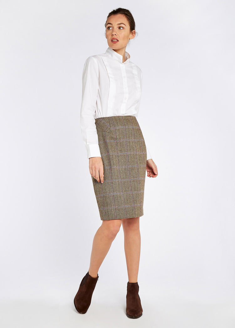 Fern Tweed Skirt - Woodrose