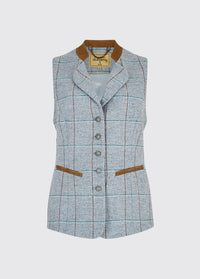 Spindle Tweed Waistcoat - Blue Heather