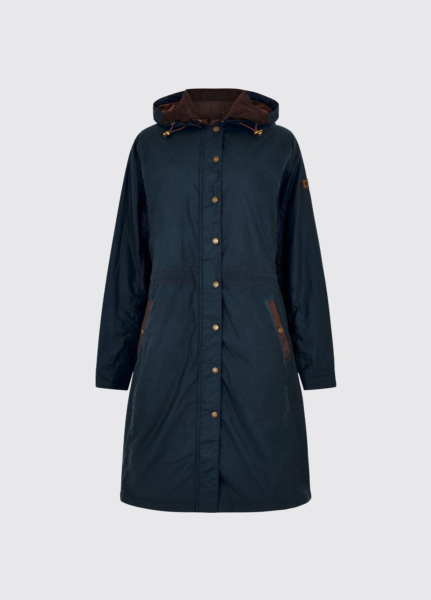Redington Ladies Long Wax Coat Storm Blue - Main Image