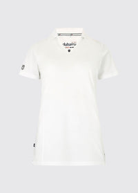 Seville Women's V-neck Polo - White