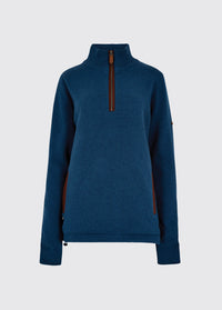 Morrisey Zip Neck Sweater - Peacock Blue