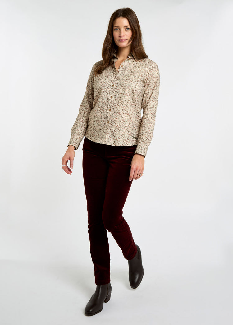 Lavender Women's Cotton Shirt - Cream