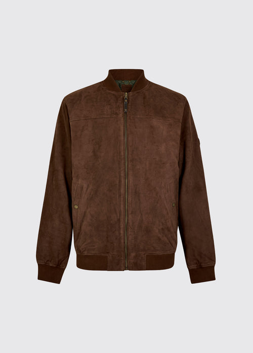 Marblehill Men’s goat suede jacket - Walnut