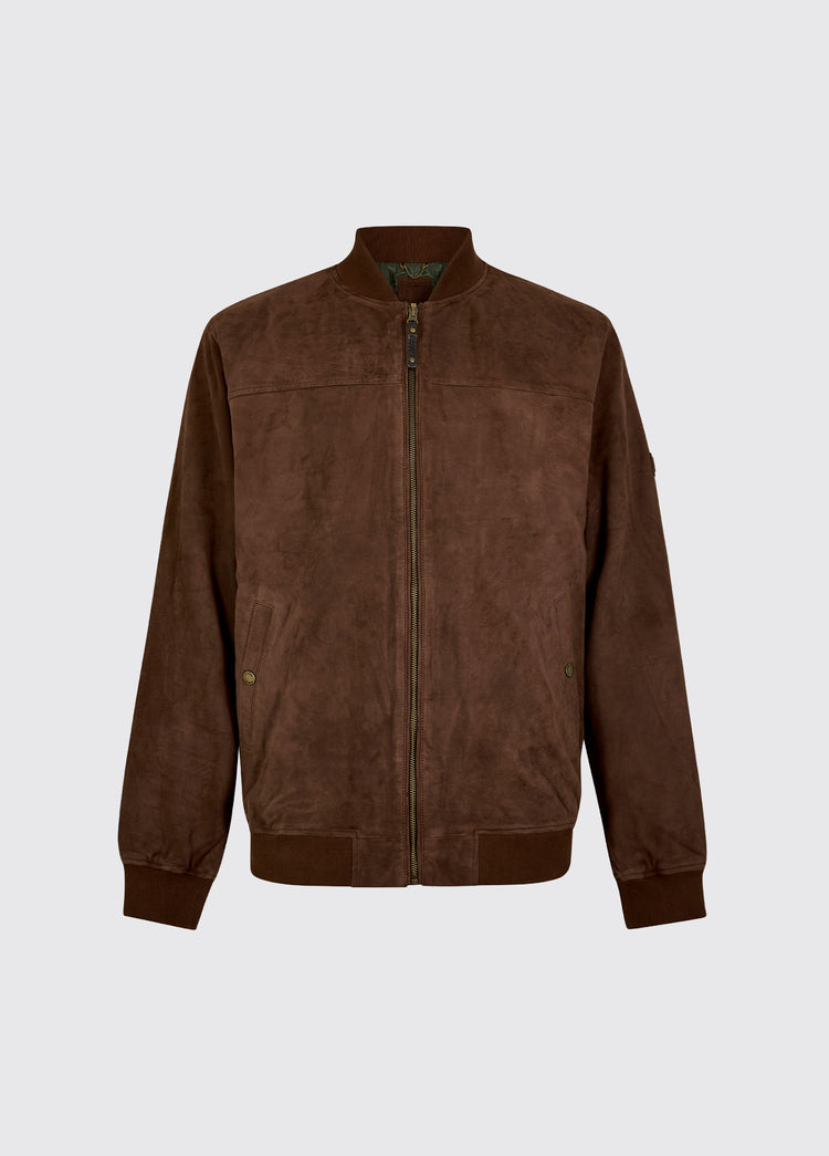 Marblehill Men’s goat suede jacket - Walnut