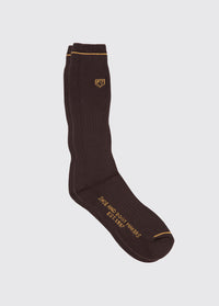 Short Mens Boot Socks - Brown