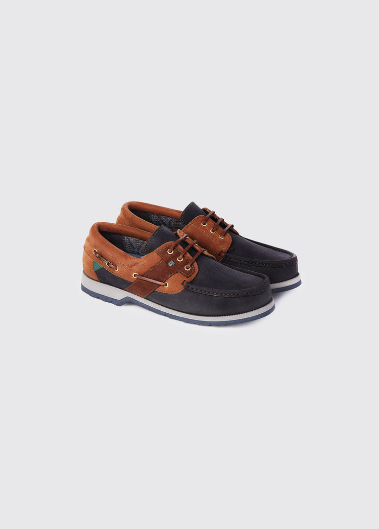 Clipper Deck Shoe - Navy/Brown