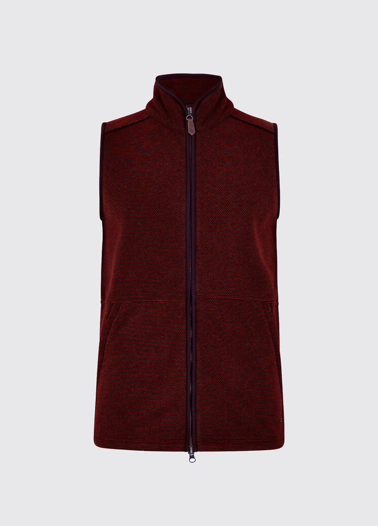 Lifford Fleece Gilet - Ox Blood