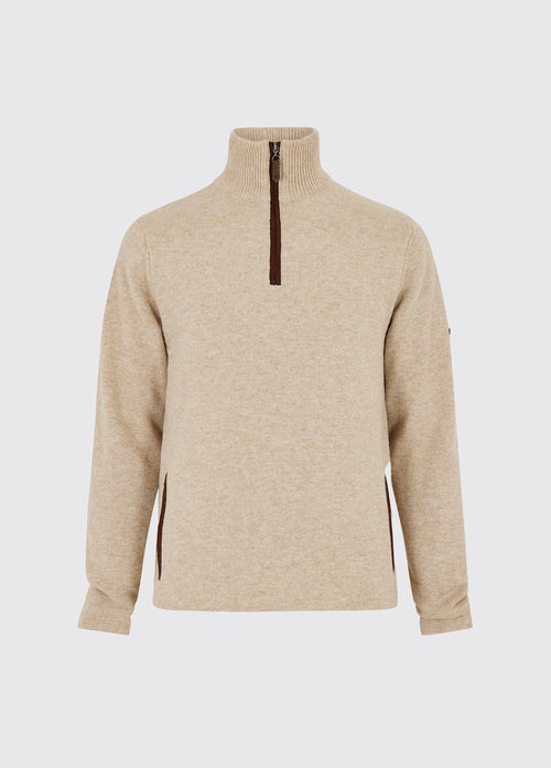 Feeney Zip Neck Sweater - Oat