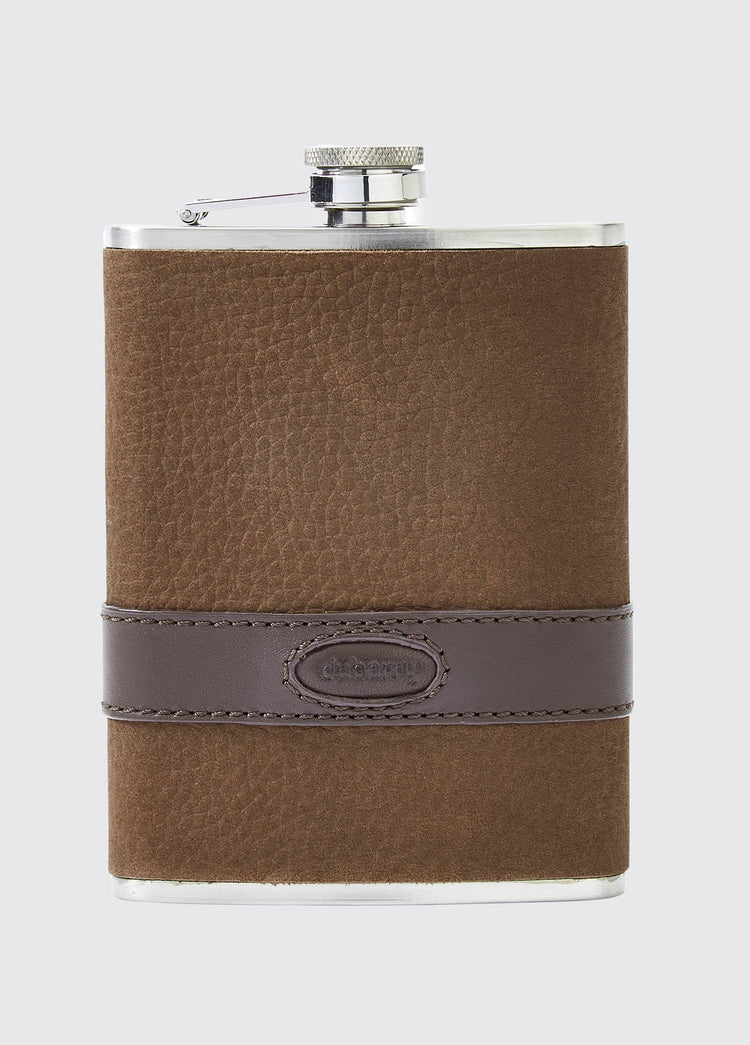 Rugby Mens Hipflask - Walnut